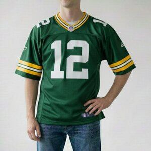 Reebok NFL Green Bay Packers Aaron Rodgers Stitched logo NFL Football Jersey 48